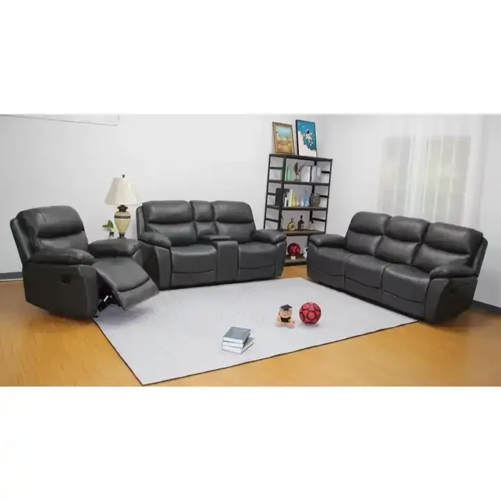 Frank fashionable design soft sectional leather couch sofa set furniture living room
