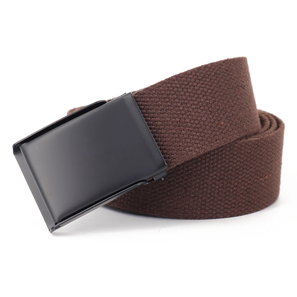 for Manufacturer Designer Woven Fashion Webbing Weave Pure Cute Color Blank Custom Women Men Polyester Nylon Canvas Fabric Belt