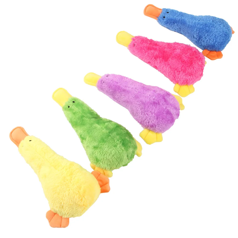 Songshan Toys Funny Cute Custom Plush Animal Duck Interactive Chew Soft Plush Stuffed Duck Dog Toy Pet Squeaky Toys Manufacturer