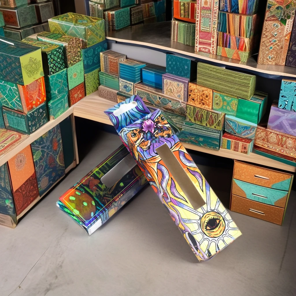 Customized Matte Black CR Paper Packaging Gift Box UV Coated Blister Holder Child Proof 1ml Cartridge Includes EVA Foam