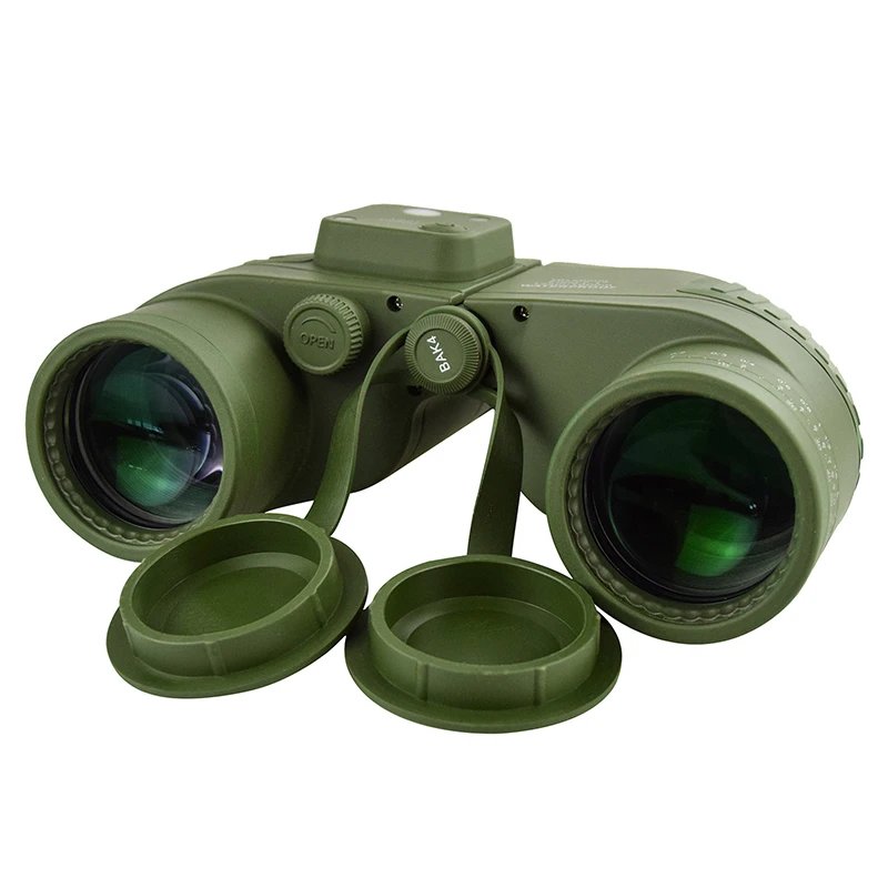 10x50 Binoculars Telescope BaK-4 Optical Grass Roof Prism High-Definition Waterproof Night Vision Ranging Compass Telescope