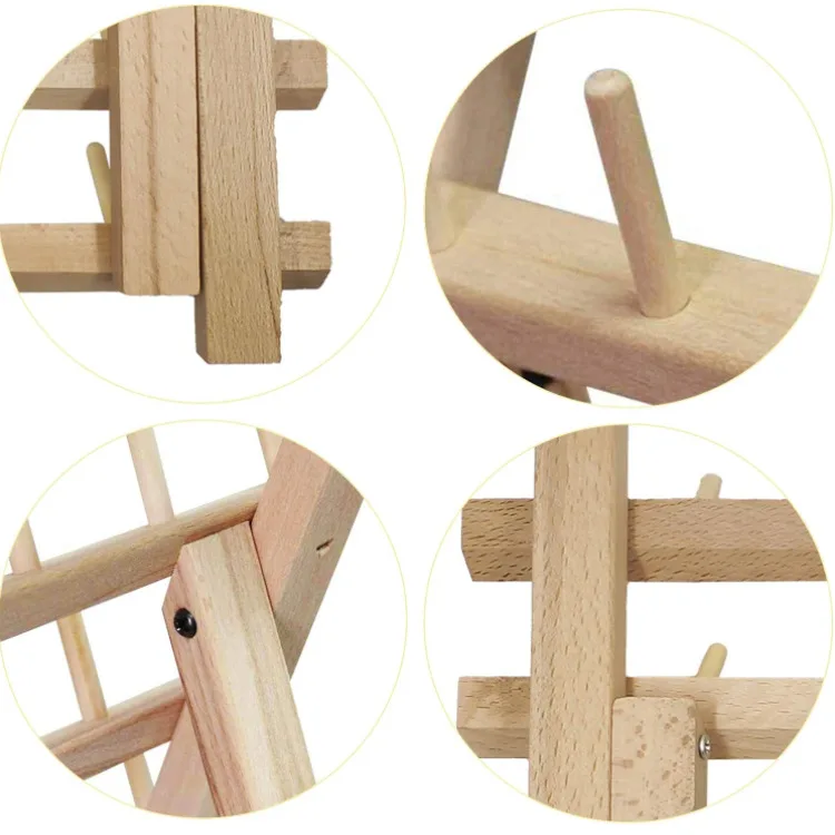 Wooden Holder For Storing Needles and Threads 60-spool Thread Rack Household Wooden Wire Racks
