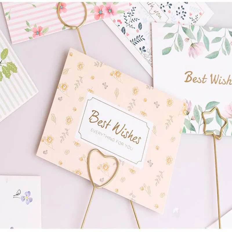 Zexwrap ironwork flower insert metal simple decoration flower packing Metal card holder stand