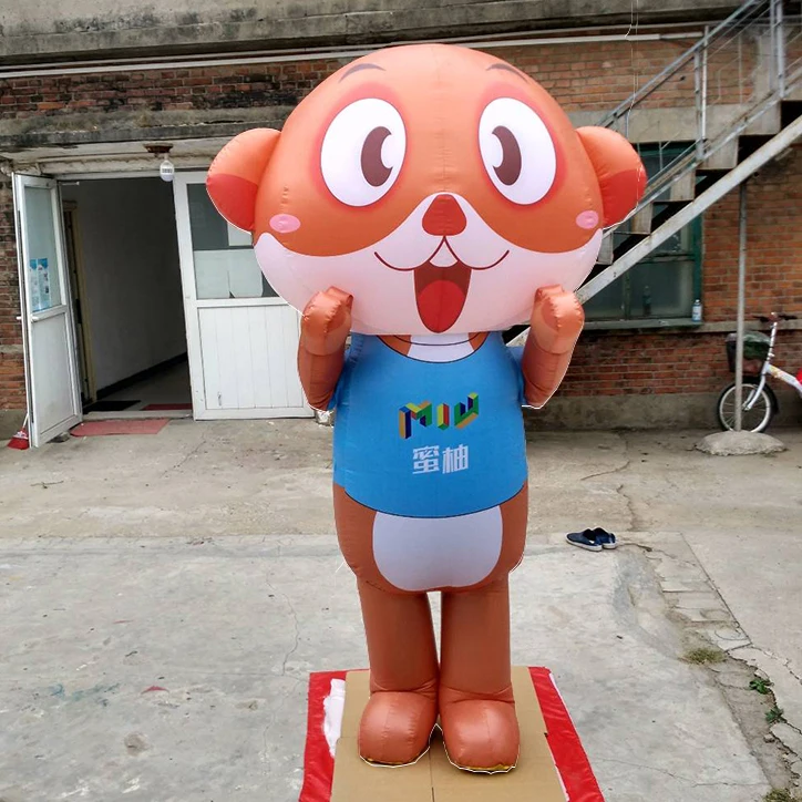 Hot sale advertising cartoon Inflatable characters customized animal cartoon walking inflatable fox mous