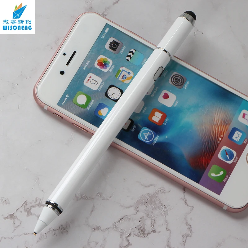 Изысканный медный наконечник стилус щелчок и рисунок белая ручка