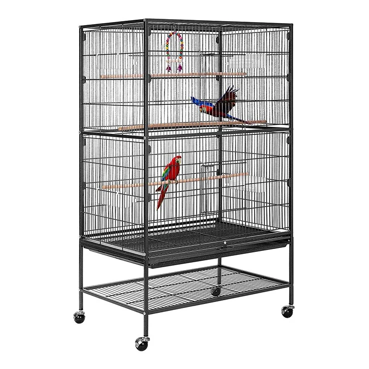 Wholesale iron durable parrot high quality luxury large pet big large bird cage parrot metal encrypted iron wire