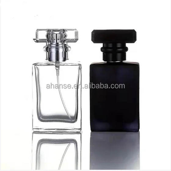 Factory Price Custom Made 30ml 50ml Square Atomizer Spray Glass Perfume Bottle