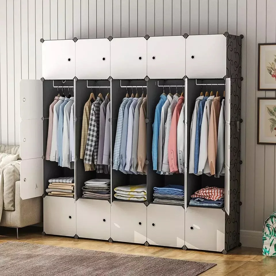 Simple Folding Closet Sliding Portable Cabinet Cloth Wardrobe Ghana