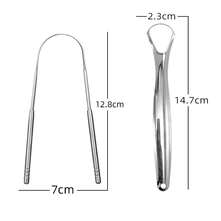Wholesale Specifically Silver Oral Hygiene Tools Sets Tongue Cleaner Stainless Steel Tongue Scraper