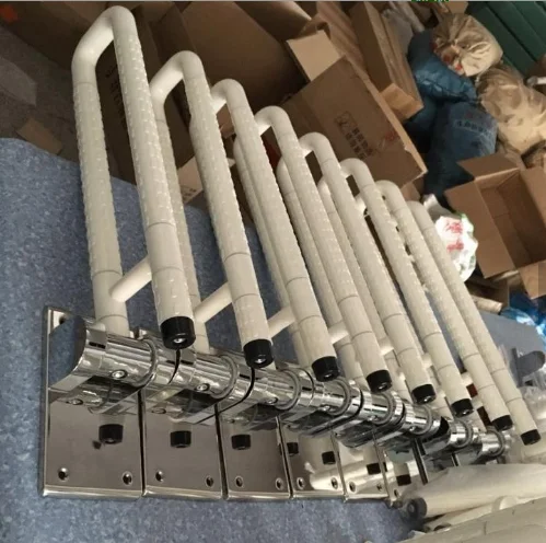 Good quality bathroom foldable grab bar toilet folding handrail for disable old people