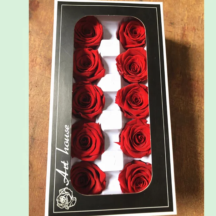 Factory supply fresh cut flower preserved rose head long lasting rose flower