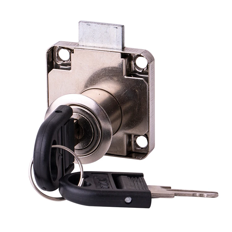 138-22 Furniture Office Desk Drawer Lock Cold Rolled Steel 180 Degree Clockwise Wardrobe Cabinet Drawer Lock