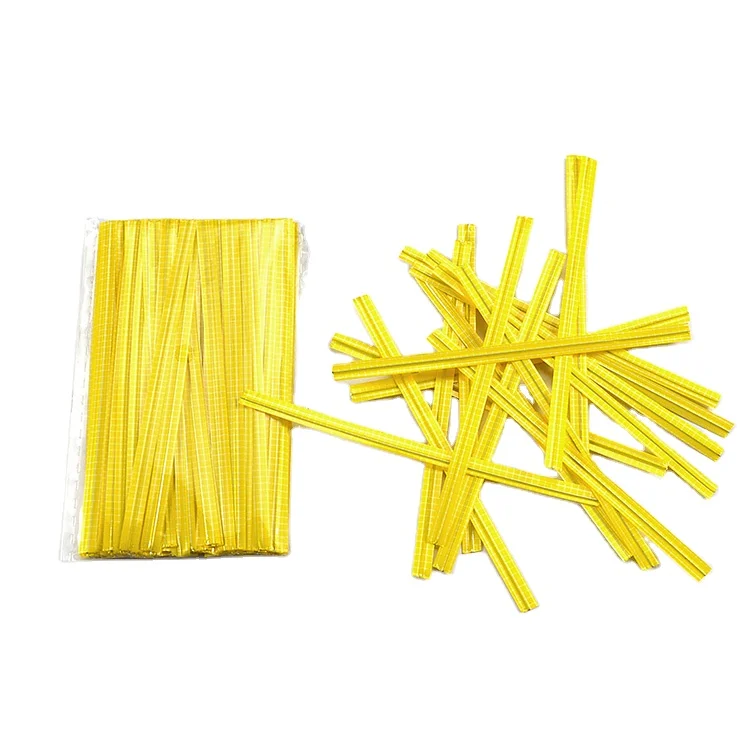 8 cm mixed color plastic ties PE coated twist ties for bag closed plastic binding ties bag closure clips twist wires