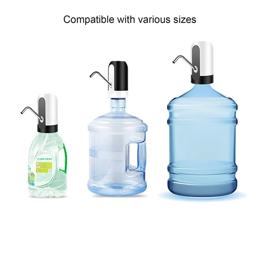 Water Jug Pump USB Charging Automatic Drinking Water Pump for Universal 3-5 Gallon Bottle