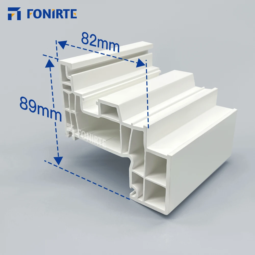 Europe Russia hot sale OEM ODM pure white 82mm series casement pvc profile windows and door upvc profile