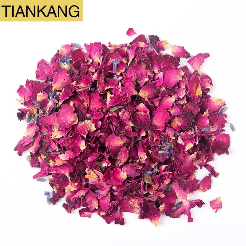 2022 Edible High Quality 1L Custom 100% Natural Dried Rose Petals Confetti Biodegradable for Wedding Decoration