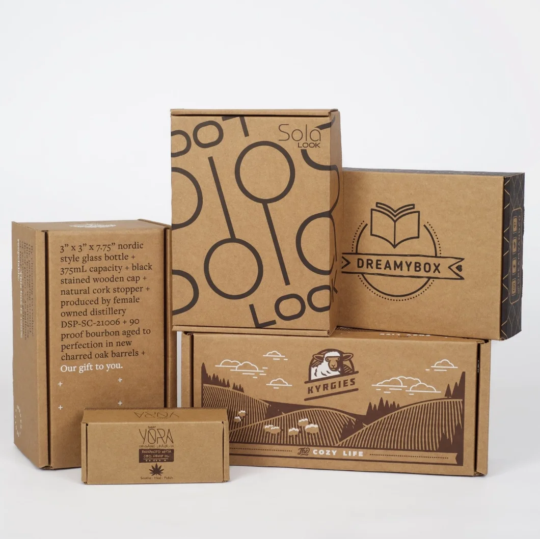 Custom Design Printing Customized Shipping Mailer Delivery Mail Paper Box for Cosmetic Skincare Set Corrugated Box