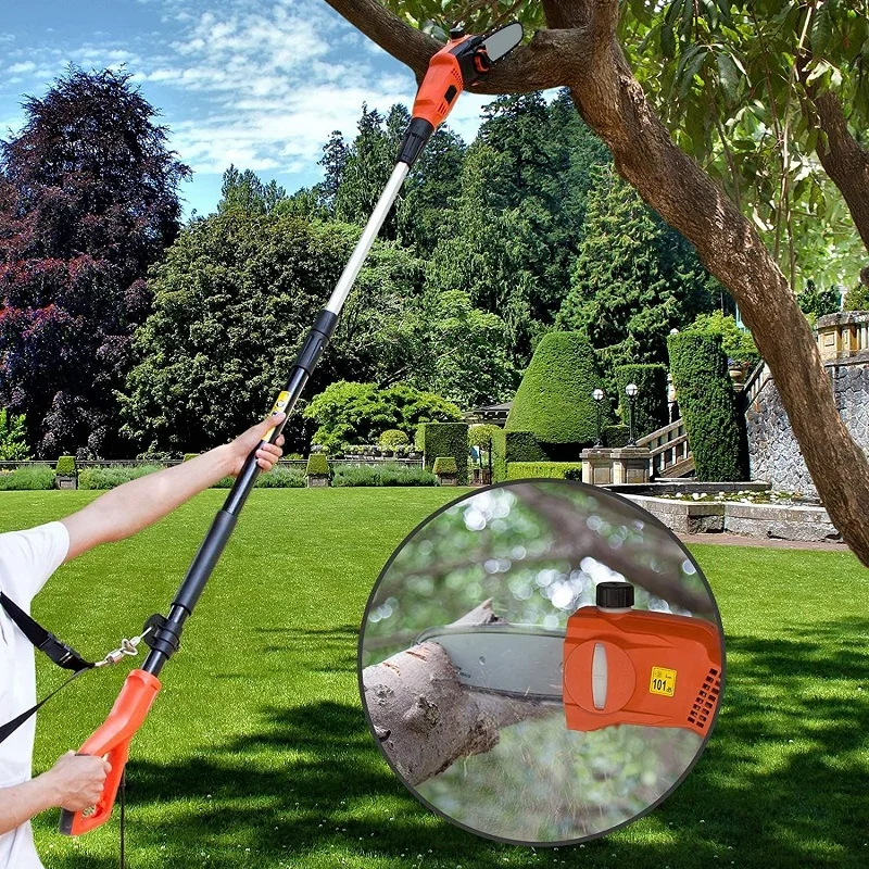 Hot Sale 8inch Cordless Portable Telescopic Extension Pole Large Lithium Battery Capacity Brushless  Chainsaw parkside chainsaw