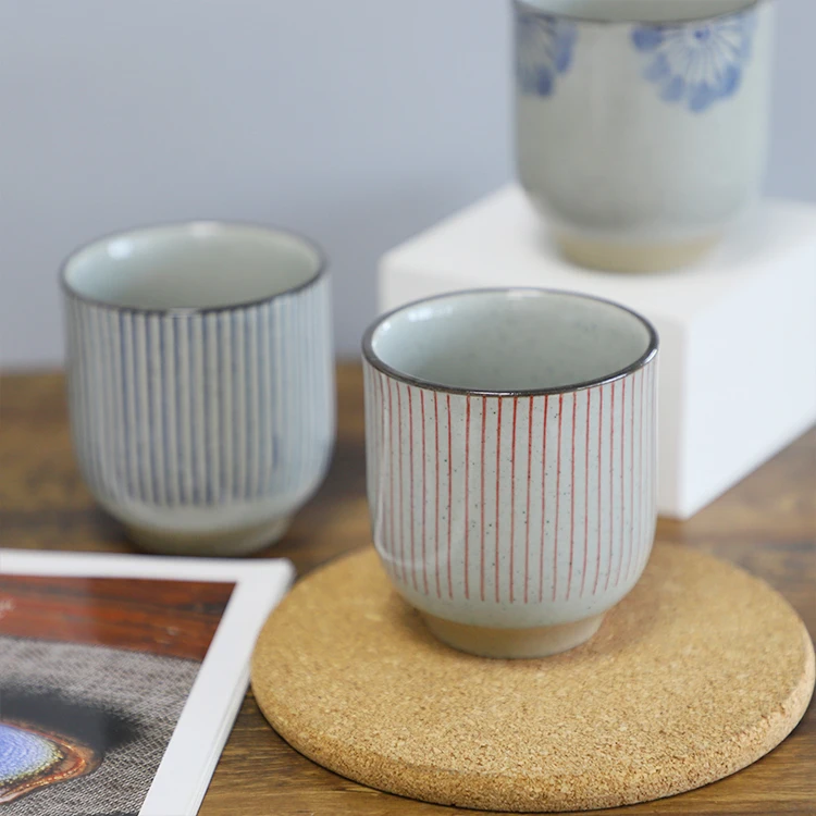 Hand Paint Pottery Tea Cup, Rustic Ceramic Coffee Mug, Japanese Style Tea Cup Coffee Cup/Mate Cup/Good for Gift