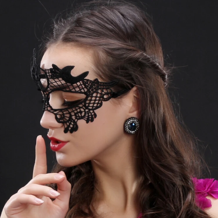 2024 Black Sexy Lace Masquerade Mask for Carnival Halloween Masquerade Half Face Ball Party Masks Festive Party Supplies