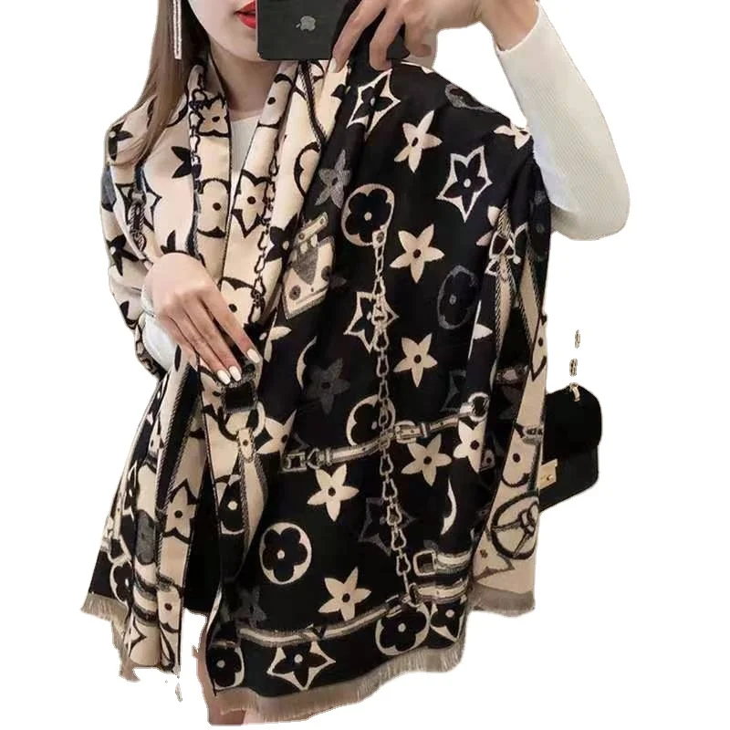 Manufacturer Hot Sale Ladies Winter Warm Cashmere Shawls Pashmina Scarf Luxury Women Scarves