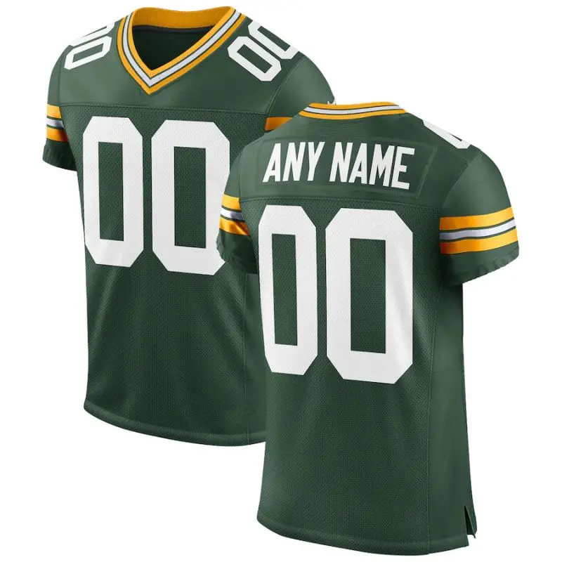 Custom Elite any name number 12 Aaron Rodgers Jones Football Jersey S-5XL