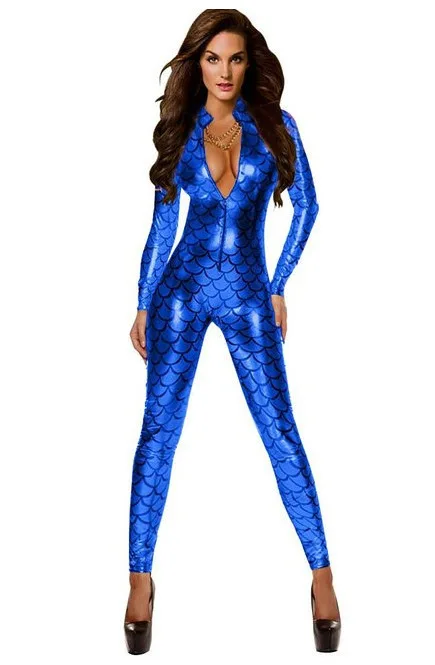 2021 women classic clothing 4 colors romper mermaid print cosplay sexy lingerie one piece outfits body stocking  jumpsuit