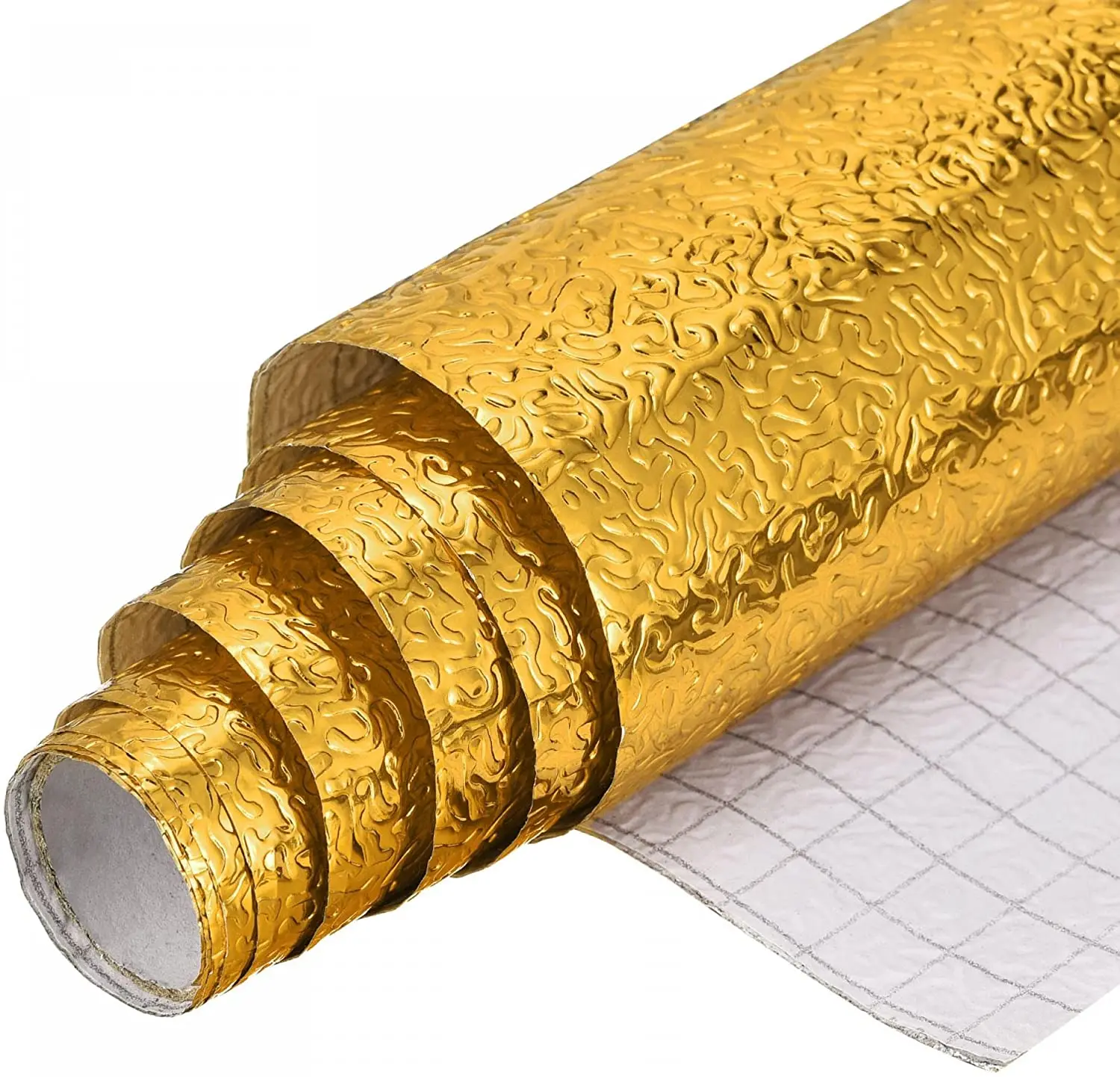 hot sale High temperature resistant tin foil PVC sticker kitchen bedroom shoe cabinet desktop self-adhesive wallpaper