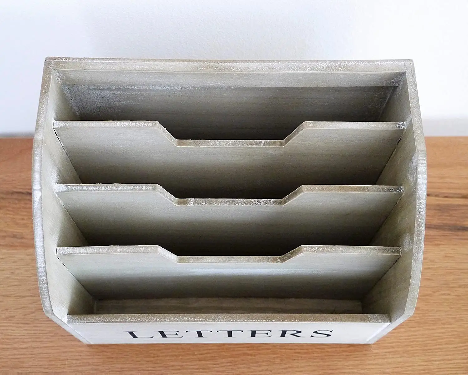 Desktop Wood  File Folder  Countertop Sorter  Desk File Paper Mail Letter Holder for Document Letter Envelope