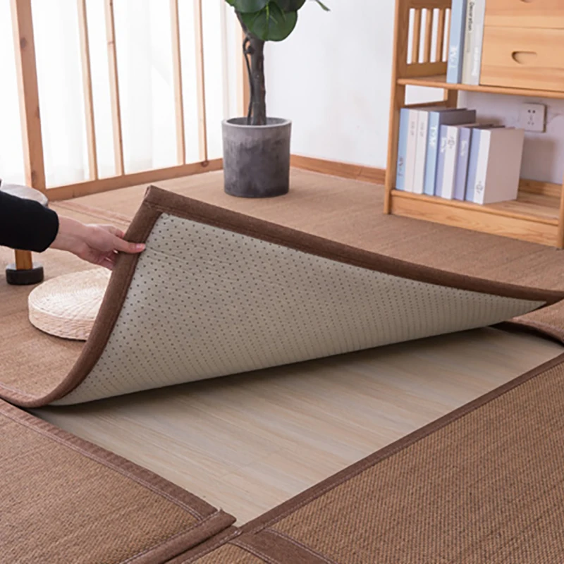 
Bamboo tatami mat with non-slip base fabric 