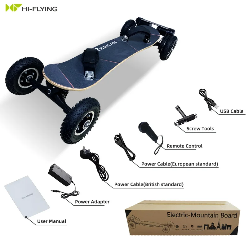 OEM ODM Factory Customized Remote Control Skateboard Maple+Bamboo Skate Board Decks Off Road Skateboard