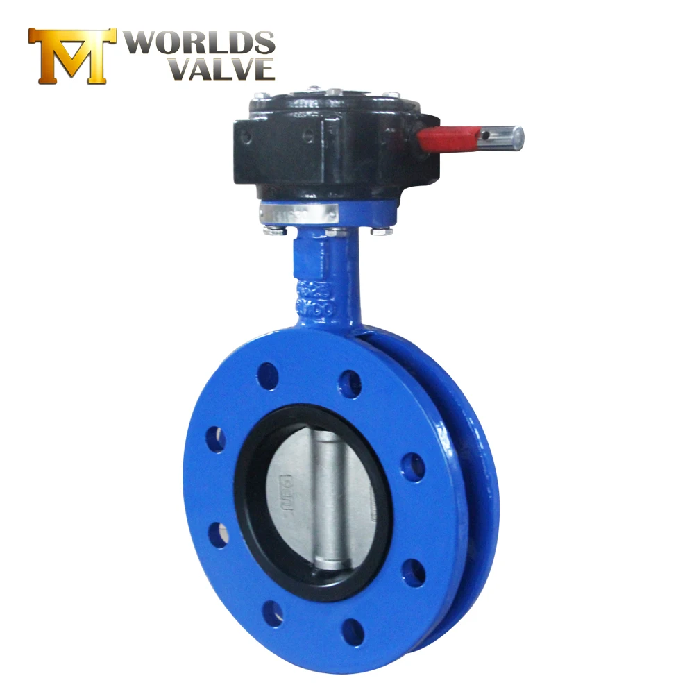 tianjin port low price with good quality double flange butterfly valve
