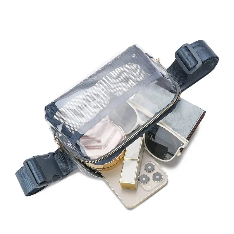Sports Travel Waterproof Clear Waist Bag Women Men Clear Belt Bag Clear Fanny Pack