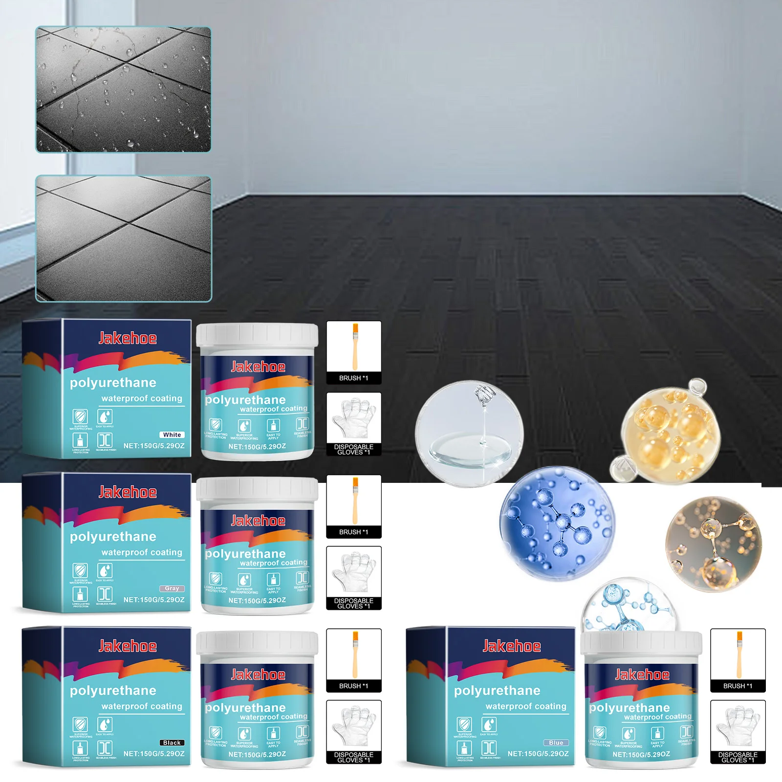 Производитель полиуретановое водонепроницаемое покрытие клей для герметика с кисточкой ремонта домашней крыши ванной комнаты