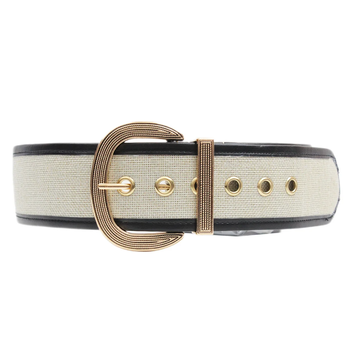 Fashion Women Fabric Belts Webbing Women Business Lady Universal Alloy Buckles Fabric Belt for Dress Custom logo and Wholesale