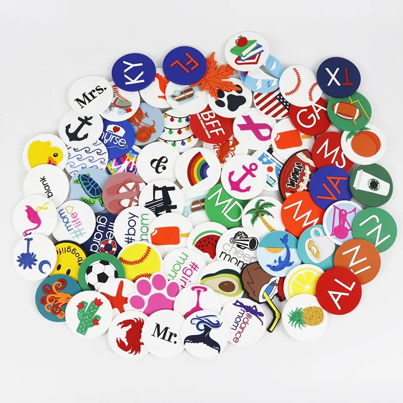 New style large charms decorate eva silicone beach bag fashion bogg bag accessories  charms for bag