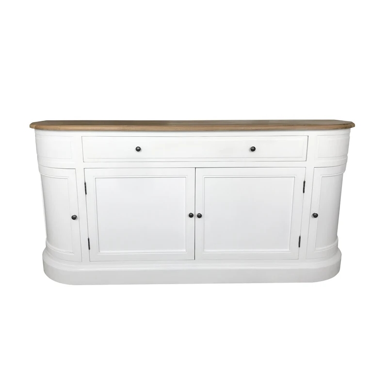 MRS WOODS French provincial wooden white buffet sideboard cabinet
