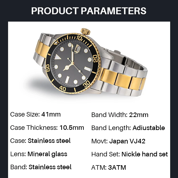 Hot sale montre de luxe brands sports kol saati montre pour homme custom luminous business luxury quartz male designer watches