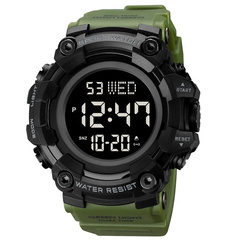 SKMEI 1968 Fashion Reloj Cool Sport Teenager Waterproof Camo Color Digital Display Watch for Man