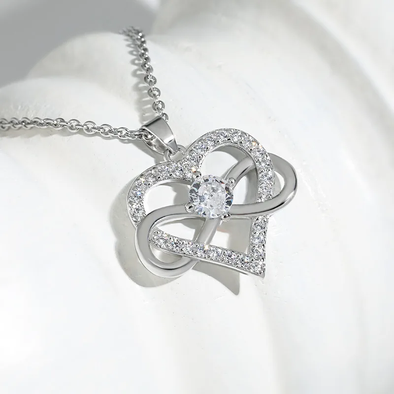 Infinite Symbol 8-Figure Heart Sweater Chain Niche High-Grade Love Necklace