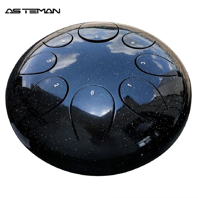 ASTEMAN Steel Tongue Drum Star series Starry Black 6 inch 8 tone C key  Lotus Steel Tongue Drum