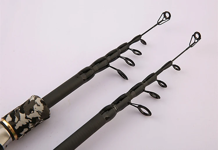 DORISEA 1.8M 2.1M 2.4M 2.7M 3.0M Camouflage Multi Sections Carbon Fiber Telescopic Spinning Casting Fishing Rods