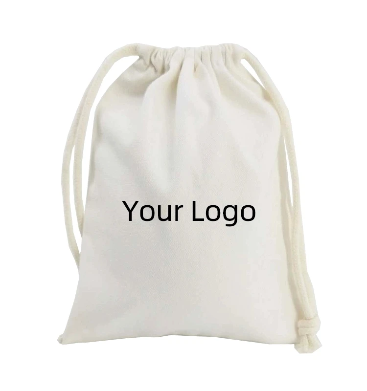 
Маленькая сумка для макияжа с логотипом из мешковины, Органическая Холщовая Сумка на шнурке 