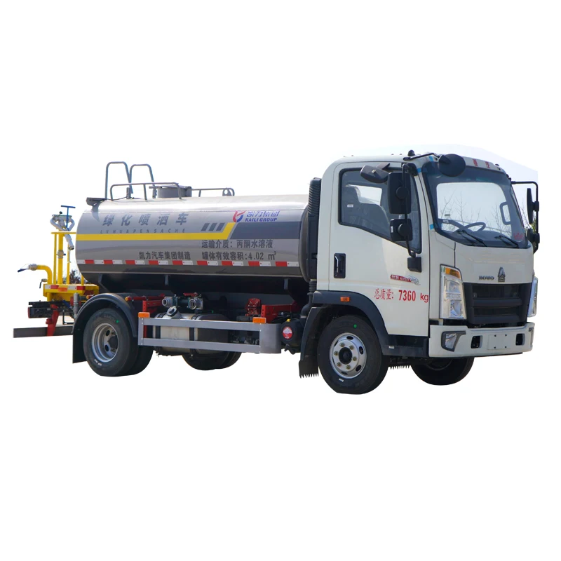 China can customize Heavy Duty Truck 4*2 sprinkler road green sprinkler 5 cubic meters city sanitation trucks