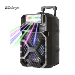 8 Inch Speaker Portable Mini blututh Speaker DJ Speaker System Subwoofer Sound Box With LED Light