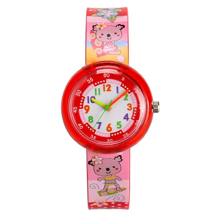 
Factory Supply Harajuku Animal Cartoon Pattern Quartz Fashion Hand Watch Kids Watches 