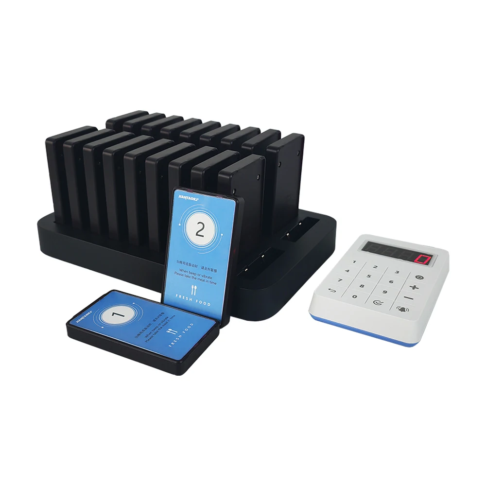 Wireless Fast Food Bar Customer Call Vibrating Coaster Pager Beeper Restaurant Guest Queue Paging System Manufacturer For Cafe