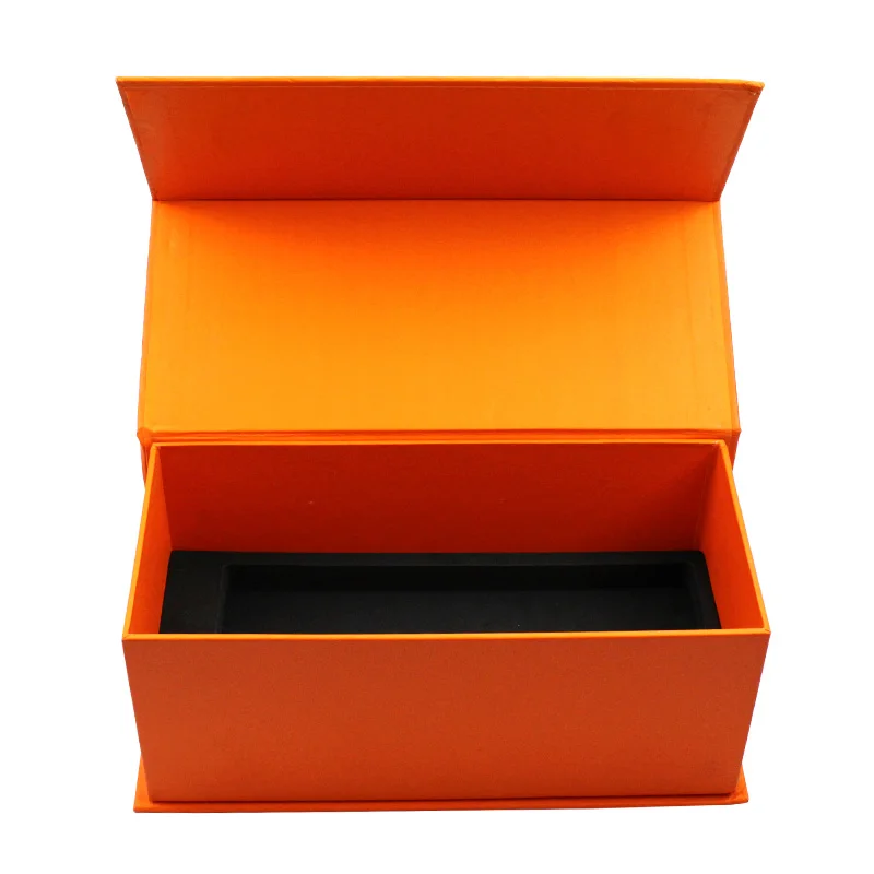 15 Years Factory Custom Design Printing orange Magnetic Luxury Paper Gift Box