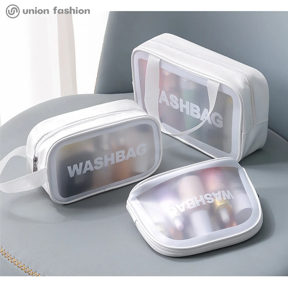
Custom Logo Travel Transparent PVC Waterproof Beach Cosmetic Bag Clear PVC Makeup Bag 