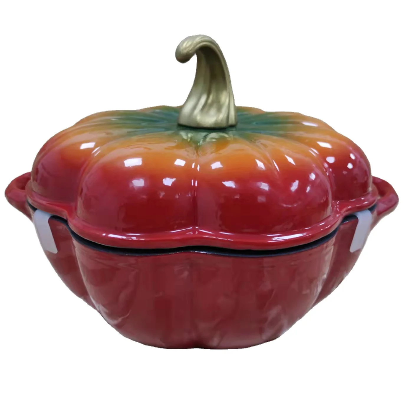 Hot selling China wholesale custom logo pumpkin shapecookware sets cookware with enamel coating